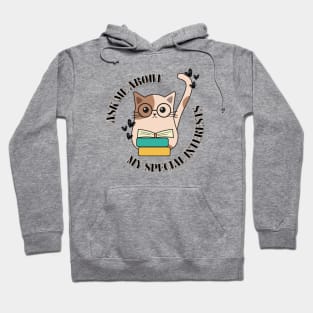 Cat with Books Hoodie